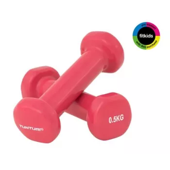Tunturi Vinyl-Kurzhanteln 0,5 kg, Pink, 2 Stück