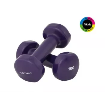 Tunturi Vinyl-Kurzhanteln 1 kg Lila – Set aus 2