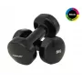 Tunturi Vinyl-Hanteln 5,0 kg (Set aus 2) Schwarz - Gusseisenkern, rutschfester ergonomischer Griff