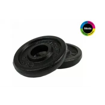 Tunturi Gewichtsplatten 1,25 kg (Paar) – Schwarzes Gusseisen, Standard 30 mm Loch