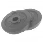 Tunturi Gewichtsplatten 2,5 kg (Paar) – Schwarze Gusseisen-Scheiben mit 30 mm Bohrung