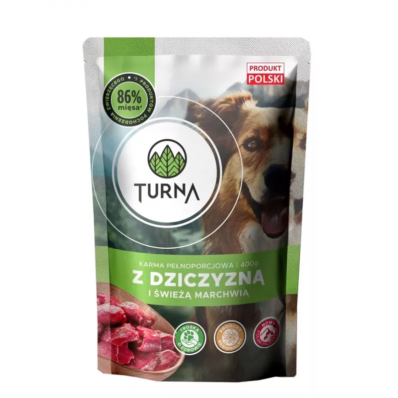 TURNA mit Wildfleisch – Nassfutter für Hunde – 400g