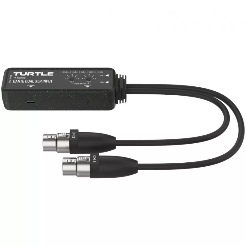 Turtle AV Turtle 2CH Analog XLR Input Dante Adapter
