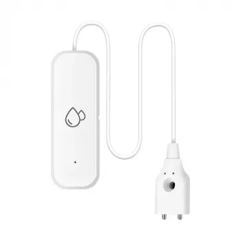 TUYA HS085179 Wi-Fi Wassermelder mit 85dB Alarm, Batteriebetrieben, kompatibel mit Alexa und Google Assistant