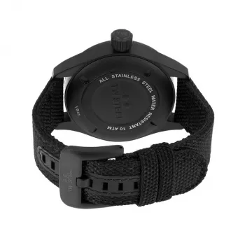 TW STEEL VS41-Volante Herren-Quarzuhr 45mm schwarzes Zifferblatt Lederarmband