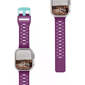 UAG Urban Armor Gear Civilian Armband für Apple Watch Ultra/44/45/46mm – Deep Purple/Aqua 194002114E5F