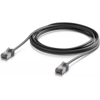 UBIQUITI UACC-CABLE-PATCH-OUTDOOR-C6A-3M-BK Ultra-dünnes geschirmtes Cat6a Patchkabel für den Außenbereich (3 m, Schwarz)