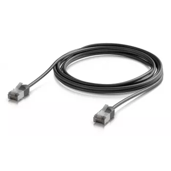 UBIQUITI UACC-CABLE-PATCH-OUTDOOR-C6A-3M-BK Ultra-dünnes geschirmtes Cat6a Patchkabel für den Außenbereich (3 m, Schwarz)