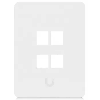 Ubiquiti Universal Keystone Wall Plate 4-Port Vertical – Sauberes, anpassbares Finish (UACC-WP-KEYSTONE-V-4P)