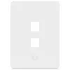 Ubiquiti Universal Keystone Wandplatte Clean, anpassbare Oberfläche, 2-Port Vertikal (UACC-WP-KEYSTONE-V-2P)