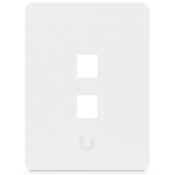 Ubiquiti Universal Keystone Wandplatte Clean, anpassbare Oberfläche, 2-Port Vertikal (UACC-WP-KEYSTONE-V-2P)