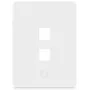 Ubiquiti Universal Keystone Wandplatte Clean, anpassbare Oberfläche, 2-Port Vertikal (UACC-WP-KEYSTONE-V-2P)