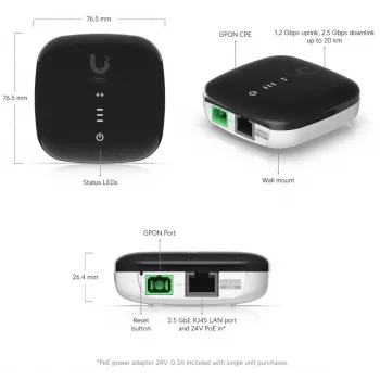 UBIQUITI WAVE-FIBER-ONU-20 GPON ONT 2.5 Gbps bis 20 km, 20er-Pack