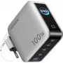 UGREEN 100W GaN Tech Nexode Pro 5-in-1 Wandladegerät mit Smart Display & Touch-Steuerung, 4x USB-C & 1x USB-A, Grau 65620