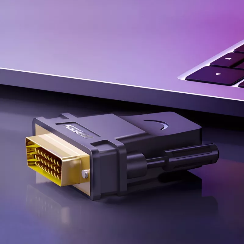 UGREEN 20124-20124 DVI (24+1) Stecker auf HDMI Buchse Adapter - Schwarz