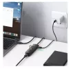 UGREEN 4-in-1 USB Hub 4x USB-A 3.0 PD DC 12V 0,25m Schwarz (CM416 10915)