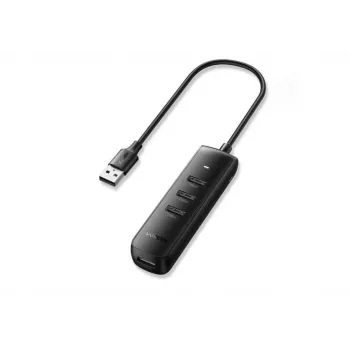 UGREEN 4-in-1 USB Hub 4x USB-A 3.0 PD DC 12V 0,25m Schwarz (CM416 10915)