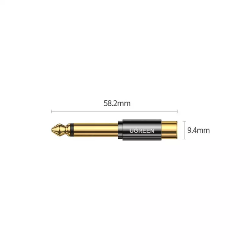 UGREEN 6,35mm Klinke auf RCA Buchse Gold Adapter AV169 80731