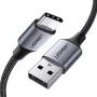 UGREEN 60128 USB-C auf USB-A Kabel 2m Schwarz - USB 2.0, 480 Mbps, 3A Schnellladung