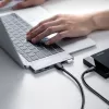 UGREEN 60559 USB-C Docking Station 9-in-1 Hub mit 4K HDMI, 3x USB 3.0, Gigabit Ethernet, SD/MicroSD, 100W PD, Silber