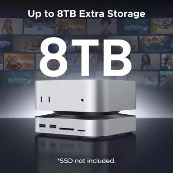 UGREEN 65487 USB-C 11-in-1 Docking Station für Mac Mini M4/M4 Pro mit M.2-SSD-Einschub, Space Grey