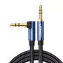 UGREEN Angled AUX Cable 2 x Mini Jack 3.5 mm 1.5m Blau (AV112)