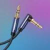 UGREEN Angled AUX Cable 2 x Mini Jack 3,5 mm 1 m Blau (AV112)