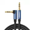 UGREEN Angled AUX Cable 2 x Mini Jack 3,5 mm 1 m Blau (AV112)