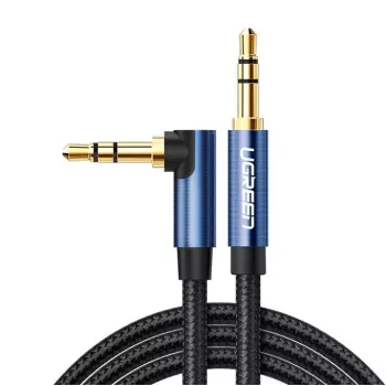 UGREEN AUX Audiokabel 3,5 mm Winkelstecker 2 m Blau (AV112)