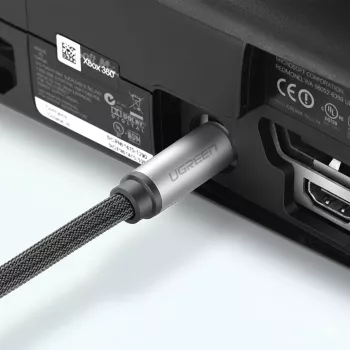 Ugreen AV108 10540 Digitales optisches Audiokabel Toslink/SPDIF 2m Grau