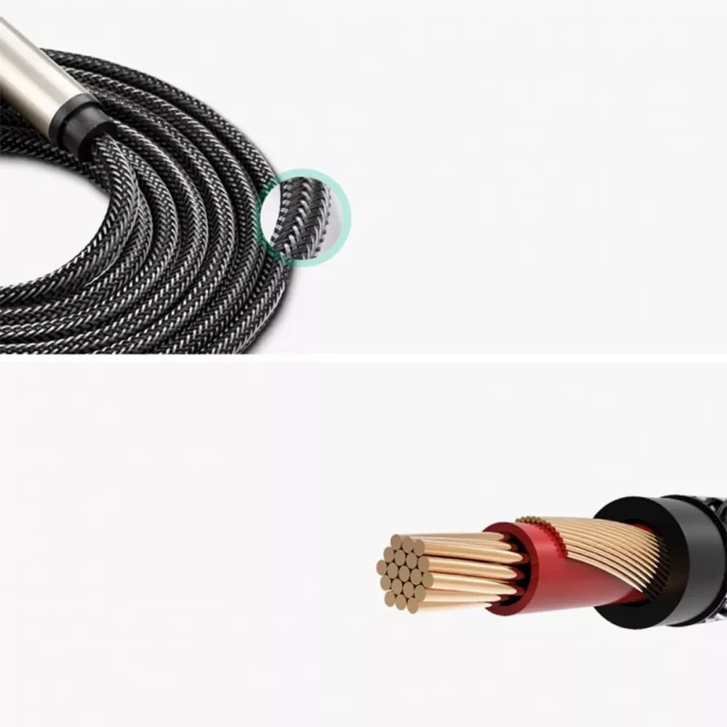 UGREEN AV128 10639 Mono TS Kabel 6,35mm Klinke auf 6,35mm Klinke 3m - Grau