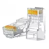 UGREEN Cat6 RJ45 Modularstecker - transparent mit Goldkontakten (10 Stück)