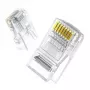 UGREEN Cat6 RJ45 Modularstecker - transparent mit Goldkontakten (10 Stück)