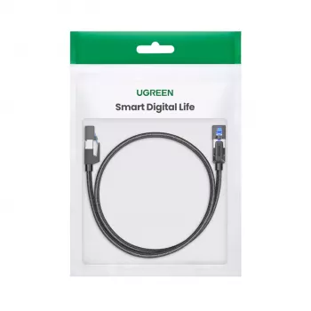 UGREEN Cat8 Nylon-Geflecht Ethernet-Kabel - 40Gbps mit modularen Steckern - 1m