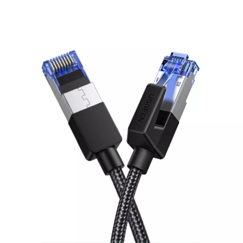 UGREEN Cat8 Nylon-Geflecht Ethernet-Kabel - 40Gbps mit modularen Steckern - 1m