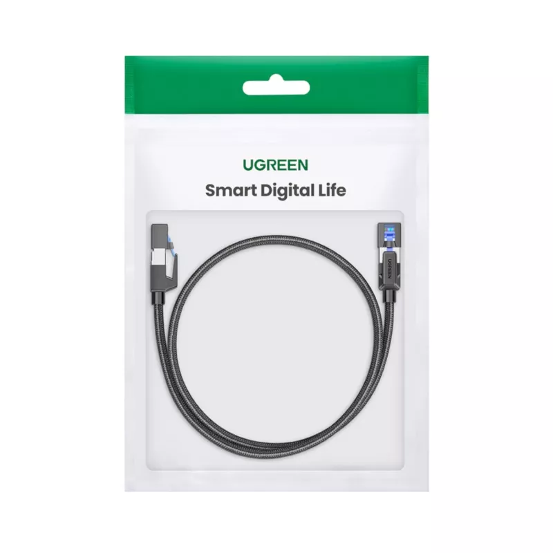 UGREEN Cat8 Nylon-Geflecht Ethernet-Kabel - 40Gbps mit modularen Steckern - 3m