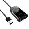 UGREEN CM129 USB-A auf 3,5mm externer Stereo-Sound-Adapter - Schwarz