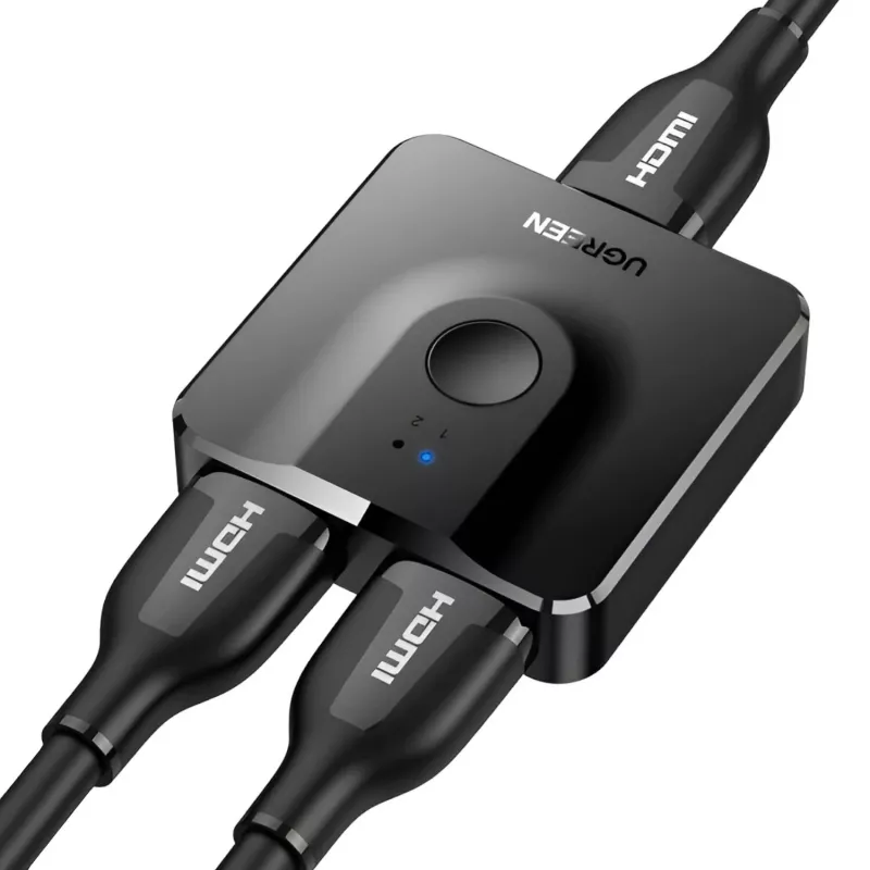 UGREEN CM217-50966 2-in-1 bidirektionaler 4K HDMI-Umschalter - Schwarz