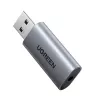 UGREEN CM383-80864 USB-A auf 3,5-mm-Audioanschluss Externer Sound-Adapter - Silber