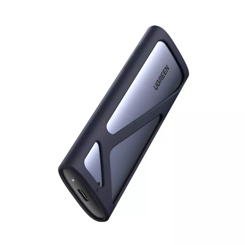 UGREEN CM400-90264 M.2 NVMe/SATA SSD-Gehäuse 10Gbps USB-C 3.2 Gen 2 werkzeuglos Aluminium Silber