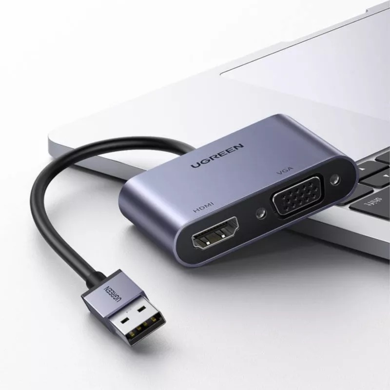 UGREEN CM449 USB-A auf HDMI + VGA 1080P Display-Adapter