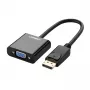 UGREEN DisplayPort-Stecker auf VGA-Buchse Konverter, aktiver Adapter, Full HD 1080p, vergoldet, Schwarz