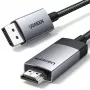UGREEN DP119 DisplayPort-auf-HDMI-Kabel 2m 4K 60Hz Grau