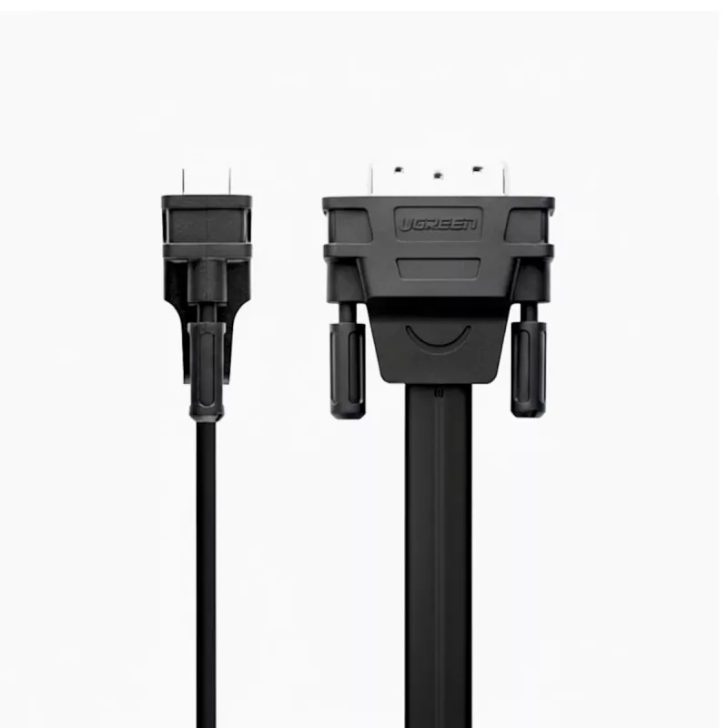 UGREEN DVI-D 24+1 auf VGA aktiver Video-Adapter (Stecker auf Buchse) – Schwarz