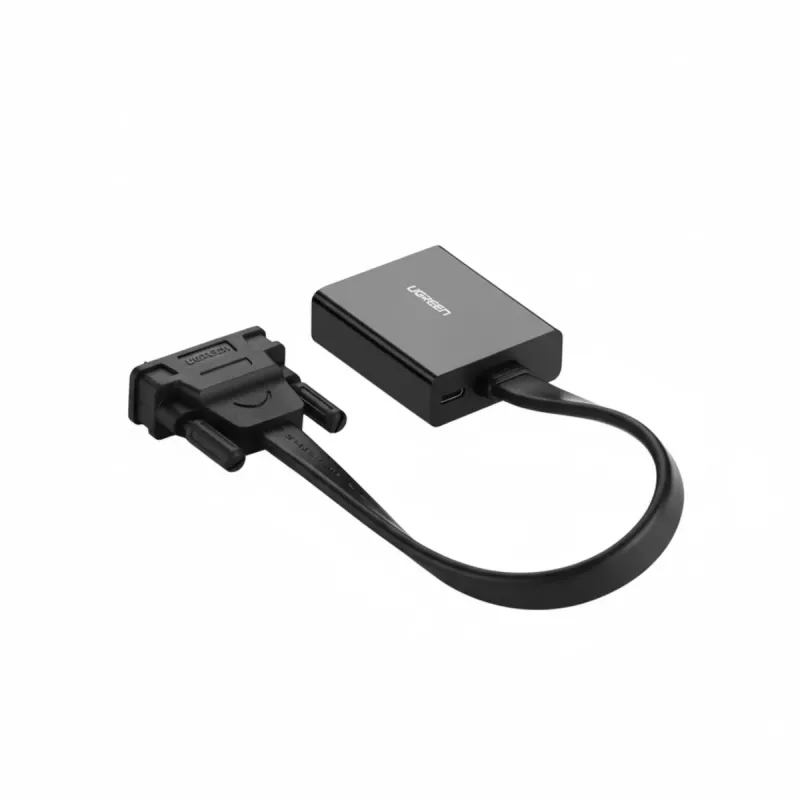 UGREEN DVI-D 24+1 auf VGA aktiver Video-Adapter (Stecker auf Buchse) – Schwarz