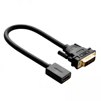 UGREEN DVI-auf-HDMI-Kabeladapter 15cm Stecker auf Buchse 1080p Full HD Schwarz