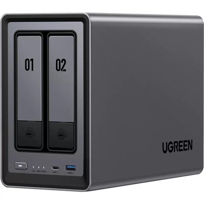 UGREEN DXP2800+ 2x Seagate IronWolf HDD Bundle - 2-Bay NAS mit Intel Celeron N5105, 8GB DDR4, 2x 2,5GbE, inkl. 2x 4TB HDDs