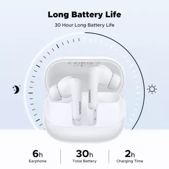 UGREEN EchoBuds Magic Kabellose In-Ear-Kopfhörer mit aktiver Geräuschunterdrückung, Bluetooth 5.2, IPX5 Wasserschutz – Weiß