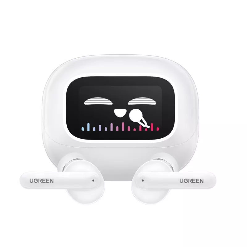 UGREEN EchoBuds Magic Kabellose In-Ear-Kopfhörer mit aktiver Geräuschunterdrückung, Bluetooth 5.2, IPX5 Wasserschutz – Weiß