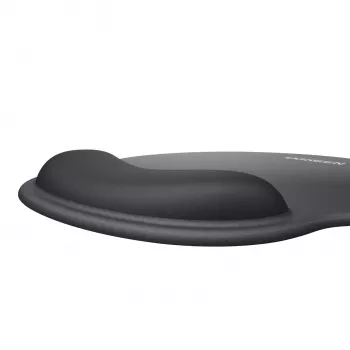 UGREEN Ergonomisches Mauspad LP668 – Gel-Handgelenkauflage, glatte Stoffoberfläche, rutschfeste Gummibasis, Schwarz